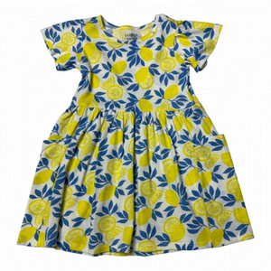 Harper Canyon Lemon Summer Dress With Pockets Size 24 Months